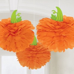 Pom-Pom Διακοσμητικό  κολοκύθες 40 cm (3 τμχ)