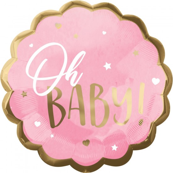  22″ Μπαλόνι γέννησης Oh Baby ροζ