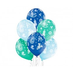 Μπαλόνια Λάτεξ 12" Baby Shower Boy (6 τεμ) 