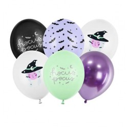 Μπαλόνια Λάτεξ 12" Hocus Pocus – Μαγισσούλα (6 τεμ)