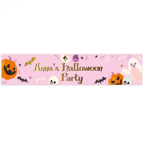 Banner Halloween Pinky Boo Banner Halloween Pinky Boo