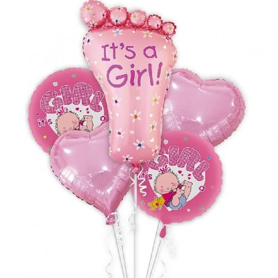 Μπαλόνια Γέννησης It’s a Girl (5 τεμ) Μπαλόνια Γέννησης It’s a Girl (5 τεμ)