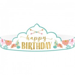 Τιάρες Boho Birthday Girl (8 τεμ)