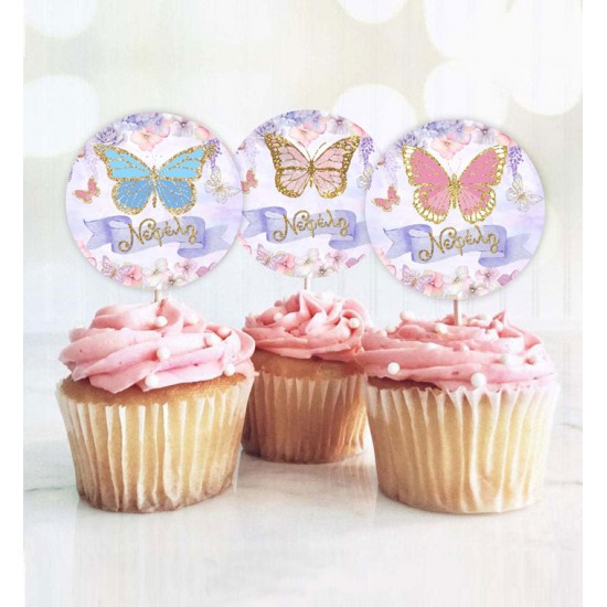 Topper Cupcake Πεταλούδα (6 τεμ) Topper Cupcake Πεταλούδα (6 τεμ)