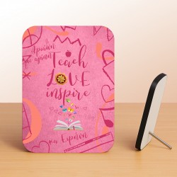 Κορνίζα Αλουμινίου Με Ξύλινο Πλαίσιο – Teach Love Inspire