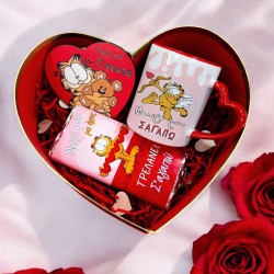 Κουτί Καρδιά με Δώρα για Ζευγάρι – Garfield