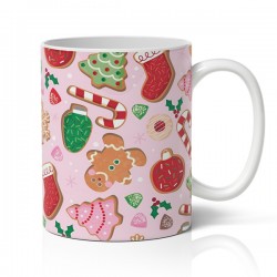 Κούπα Χριστουγεννιάτικη – Ροζ Μαγεία με Candy Canes