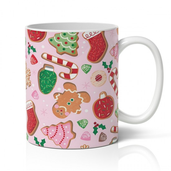 Κούπα Χριστουγεννιάτικη – Ροζ Μαγεία με Candy Canes