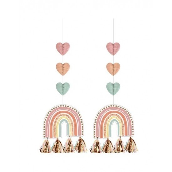 Kρεμαστό Διακοσμητικό Boho Rainbow Xάρτινο Creative Converting (2 Tεμάχια) Kρεμαστό Διακοσμητικό Boho Rainbow Xάρτινο Creative Converting (2 Tεμάχια)