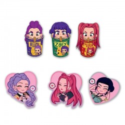 Ξύλινα Διακοσμητικά K-POP Demon Hunters – Huntrix (6 τεμ)