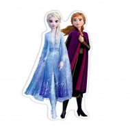 Ξύλινη Διακοσμητική Φιγούρα Frozen Έλσα και Άννα