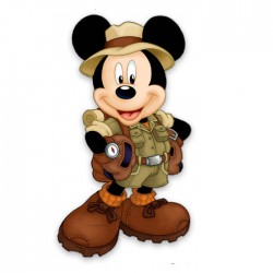 Ξύλινη Διακοσμητική Φιγούρα Mickey Σαφάρι