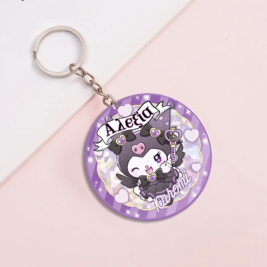 Μπρελόκ Ξύλινο Kuromi Μπρελόκ Ξύλινο Kuromi