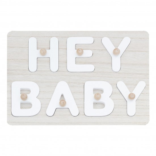Ξύλινο Ευχολόγιο Παζλ ‘Hey Baby’ Ξύλινο Ευχολόγιο Παζλ ‘Hey Baby’