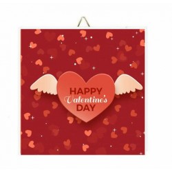 Καδράκι Ξύλινο “Happy Valentine’s Day”