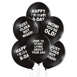 Mπαλόνια Λάτεξ Grumpy Birthday (6 τεμ)