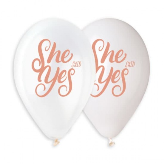 Μπαλόνι Λάτεξ 13″ “She Said Yes” Rosegold Μπαλόνι Λάτεξ 13″ “She Said Yes” Rosegold