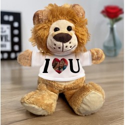 Λούτρινο Λιονταράκι με Φωτογραφία – I LOVE U