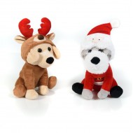  Σκυλάκι - Ταρανδάκι  Με Σκουφάκι Άγιου Βασίλη / 2 Σχέδια