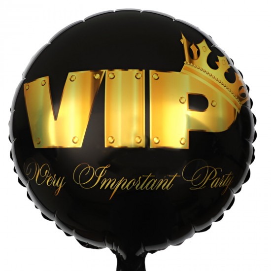 Μπαλόνι Foil 18″ Μαύρο VIP crowned