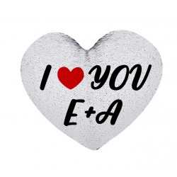 Μαξιλάρι Καρδιά με πούλιες – I Love You
