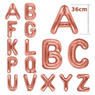 Μπαλόνια Γράμματα Ροζ Χρυσό 36εκ