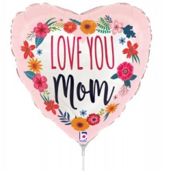 Μπαλόνι Mini Shape Love You Mom λουλούδια