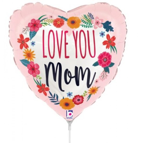 Μπαλόνι Mini Shape Love You Mom λουλούδια Μπαλόνι Mini Shape Love You Mom λουλούδια