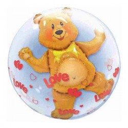 Μπαλόνι Bubble 24” Αγάπης Αρκουδάκι ‘Love’
