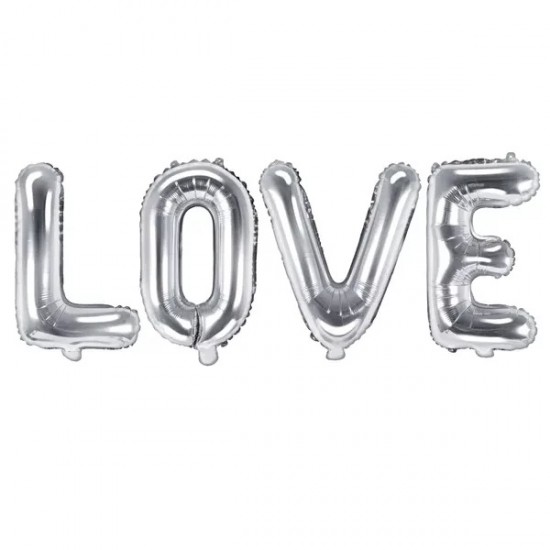 Μπαλόνι Foil 55'' Αγάπης Love Ασημί Μπαλόνι Foil 55'' Αγάπης Love Ασημί