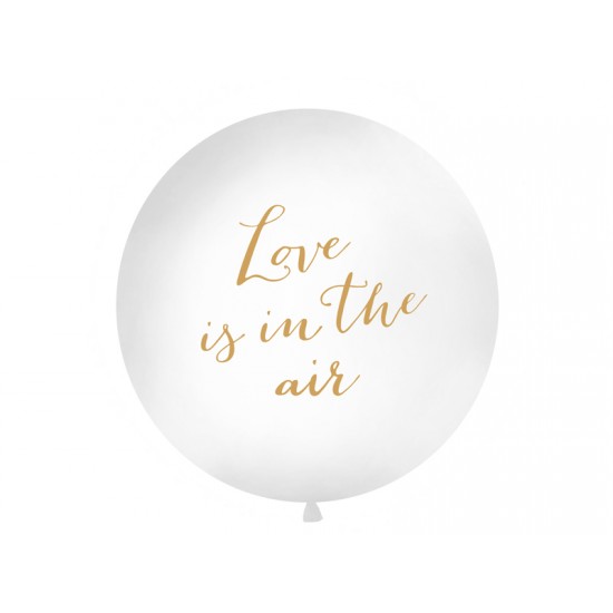 Μπαλόνι Λάτεξ Άσπρο “Love is in the Air” 1 μέτρο Μπαλόνι Λάτεξ Άσπρο “Love is in the Air” 1 μέτρο