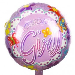 Μπαλόνι Foil 18″ Birthday Girl Πεταλούδες