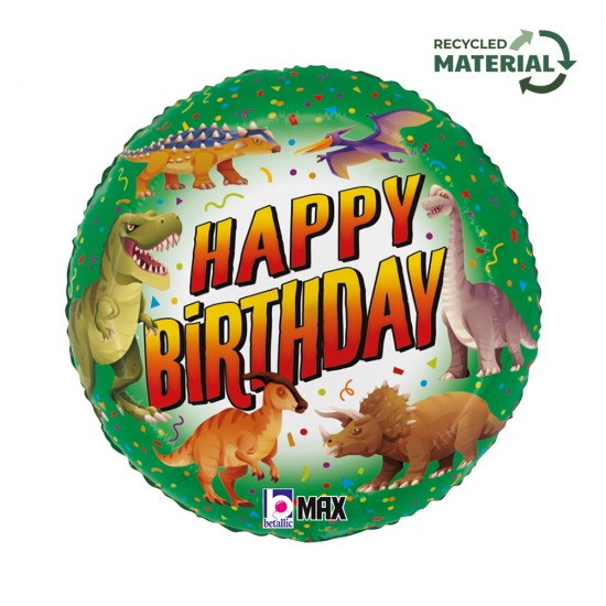 Μπαλόνι Foil 18″ Δεινόσαυροι ‘Happy Birthday’ Μπαλόνι Foil 18″ Δεινόσαυροι ‘Happy Birthday’