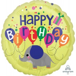 Μπαλόνι Foil 18″ Ελεφαντάκι Happy Birthday