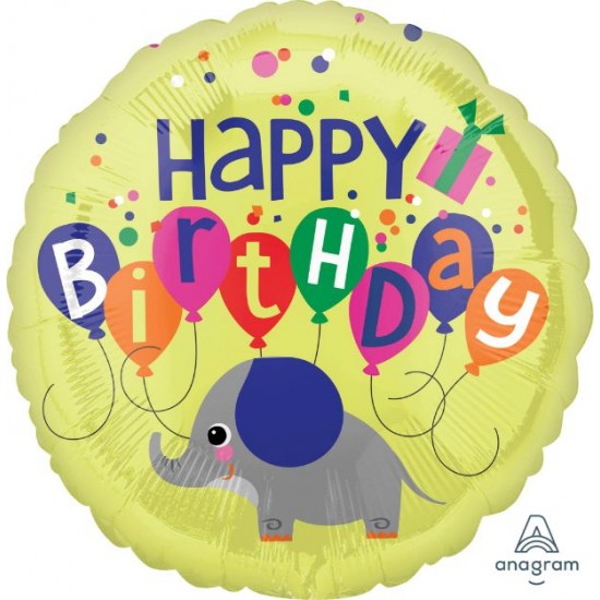 Μπαλόνι Foil 18″ Ελεφαντάκι Happy Birthday Μπαλόνι Foil 18″ Ελεφαντάκι Happy Birthday