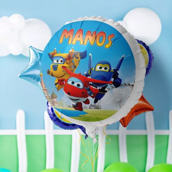 Μπαλόνι Foil 18″ή 9" Tυπωμένο - Super Wings Μπαλόνι Foil 18″ή 9" Tυπωμένο - Super Wings