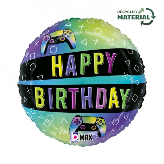 Μπαλόνι Foil 18″ Gaming Happy Birhtday Μπαλόνι Foil 18″ Gaming Happy Birhtday