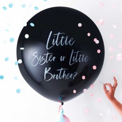 Μπαλόνι Λάτεξ 36" Για Gender Reveal “Little Sister or Brother”