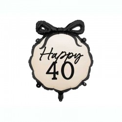 26″ Μπαλόνι Happy 40 Με φιόγκο