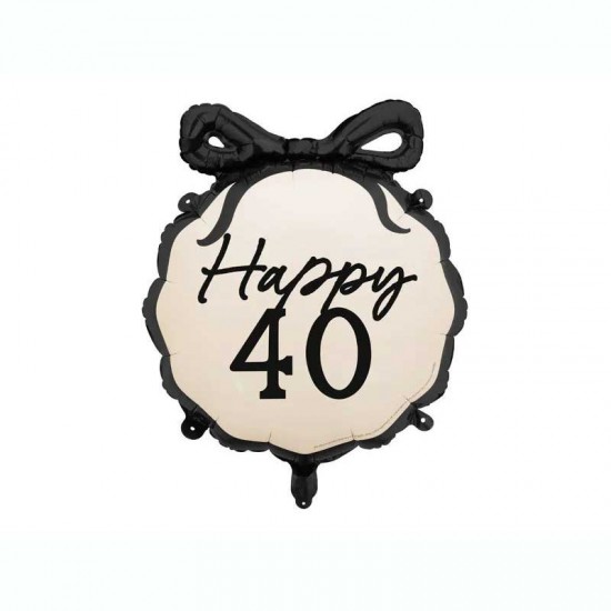 26″ Μπαλόνι Happy 40 Με φιόγκο 26″ Μπαλόνι Happy 40 Με φιόγκο