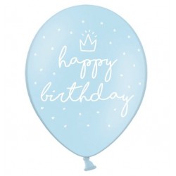 Μπαλόνι Λάτεξ 12" Happy Birthday Γαλάζιο 