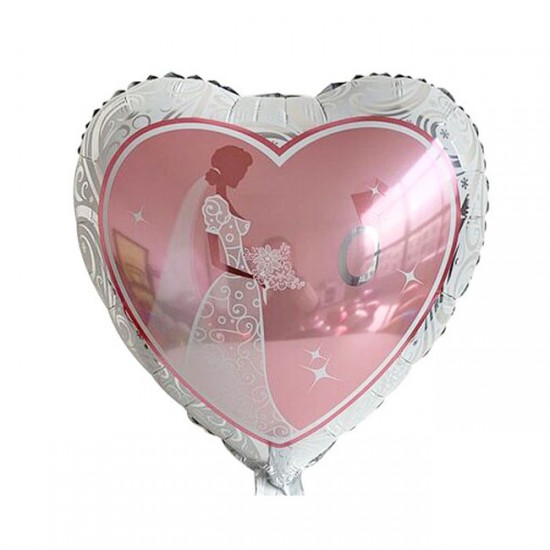 Μπαλόνι Foil 18″ Καρδιά Νύφη Μπαλόνι Foil 18″ Καρδιά Νύφη