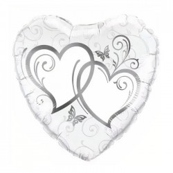 Μπαλόνι Foil 18″ Καρδιά Entwined Hearts