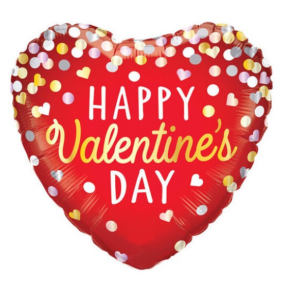 Μπαλόνι Foil 18″ Καρδιά Happy Valentine’s Day Μπαλόνι Foil 18″ Καρδιά Happy Valentine’s Day