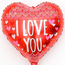 Μπαλόνι Foil 18″ Κόκκινη Καρδιά I Love you