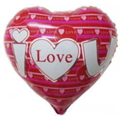 Μπαλόνι Foil 18” Καρδιά ‘I Love You’ Ροζ – Φούξια