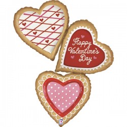 Μπαλόνι Foil 44” Καρδιές Valentine Cookies