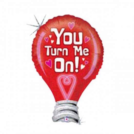Μπαλόνι Foil 35” Λάμπα ‘You Turn me On’ Μπαλόνι Foil 35” Λάμπα ‘You Turn me On’