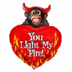 Μπαλόνι Foil Μαϊμού ‘You light my fire’ 1 μέτρο