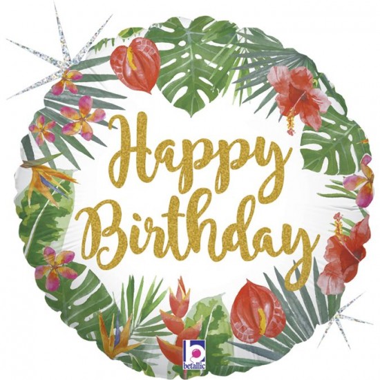 Μπαλόνι Foil 18″ Tropical Birthday Μπαλόνι Foil 18″ Tropical Birthday